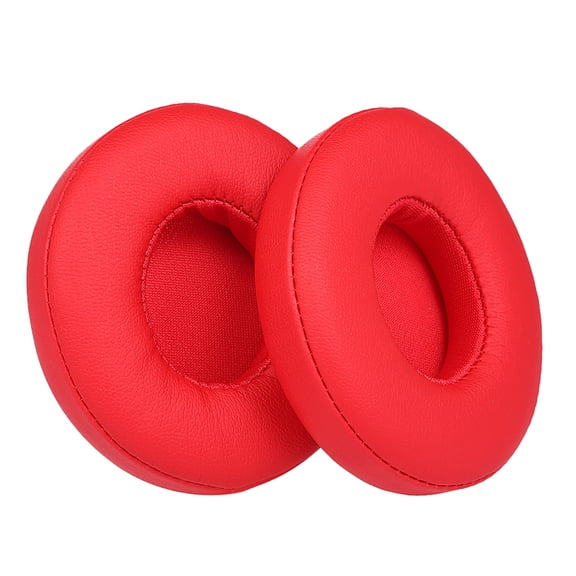 OWSOO 2Pcs Replacement Earpads Ear Pad Cushion for Solo 2 / 3 On Ear Wireless Headphones Red
