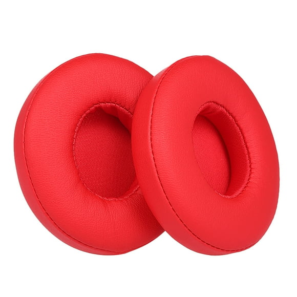 2Pcs Replacement Earpads Ear Pad Cushion for Solo 2 / 3 On Ear Wireless Headphones Red