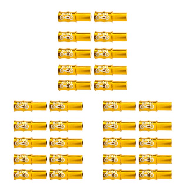Thinsony 10 Pcs Bicycle Cable End Caps Professional Wear-resistant Universal Shifting Shifting Gold 3Set
