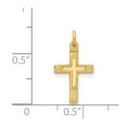 thumbnail image 5 of Auriga Fine Jewelry 14K Yellow Gold Cross Charm for Women (L - 19mm, W - 10mm), 5 of 6