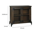 thumbnail image 5 of Benjara BM207004 2 Door Wooden Accent Cabinet with Metal Base, Brown, 5 of 5