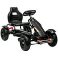 thumbnail image 2 of Aosom Kids Pedal Go Kart W/ Adjustable Seat, Rubber Wheels, Black, 2 of 9
