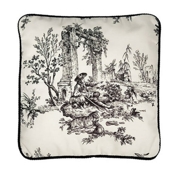 Bouvier Black - Square Toile Pillow