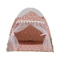 thumbnail image 2 of Cat Bed Tents under $5! kkbbma Cat Bed Tents Dog House Indoor Outdoor Lace Mesh Breathable Windows Door Curtains Princess Portable Nest Teepe House, 2 of 7