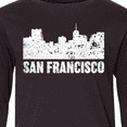 thumbnail image 4 of Inktastic San Francisco Skyline with Grunge Long Sleeve Youth T-Shirt, 4 of 5