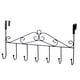 thumbnail image 1 of Bewildely Soporte de suspensión de Metal para puerta, 7 ganchos, ganchos para abrigos y toallas, estante de almacenamiento colgante, accesorios Type3 NO3 Bewildely JJ16438-02, 1 of 1