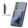 thumbnail image 4 of Compatible for Samsung Galaxy A15 Carbon Fiber Texture Wallet Case with Credit Card Slots, Shockproof Protection Business PU Leather Flip Kickstand Phone Cover for Galaxy A15, Blue, 4 of 9