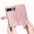 thumbnail image 5 of SaniMore for Google Pixel 7 6.3" 2022 Wallet Case with Embossed Mandala PU Leather Flip Protection Wrist Strap Credit Card Holder Pocket Kickstand Shockproof Case For Google Pixel 7, Rosegold, 5 of 7