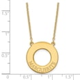 thumbnail image 3 of 925 Sterling Silver Cable Name Initials Necklace Chain Silver/Gold-plated Open Circle with 1 18 inch, 3 of 3