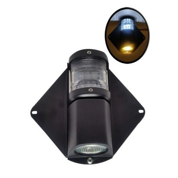 Pactrade Marine Waterproof LED Combo Masthead Deck Light for Boats Up to 12M