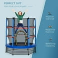thumbnail image 6 of Demi Bonn Φ5FT Kids Trampoline with Enclosure Net, Suitable for Ages 3 to 6 Years, Blue, 6 of 7