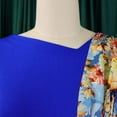 thumbnail image 6 of AURA Plus Size Elegant Pencil Midi Dress High Waist Round Neck Three Quarter Sleeve Splicing African Work Dress, 6 of 9