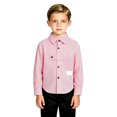 thumbnail image 4 of Grblisyd Boys Button Down Shirt Long Sleeve Summer Boys Dress Shirts Casual Formal Collared Shirt Back to School Clothes, 4 of 4