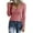 Pink, variant on Miluxas Women’s Long Sleeve Henley T Shirts Button Down Slim Fit Tops Scoop Neck Ribbed Knit Shirts Pink 10(XL)
