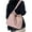 Pink, variant on Casual Lightweight Solid Color Canvas Shoulder Bag Student Large Capacity Drawstrings Crossbody Bag Purse for Women Mens