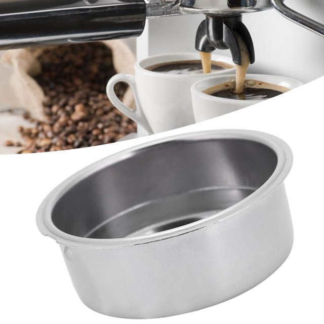 Filtro De Café De Acero Inoxidable De Doble Capa, Accesorios Reutilizables Para Mácinas De Café, Cesta De Filtro Presurizada Resistente Al Desgaste Antióxido Para El Hogar,
