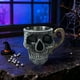 thumbnail image 4 of Taza de café con calavera y platillo, taza de té de porcelana gótica, taza de café con calavera adornada, divertida taza de té de cerámica, taza de cabeza de hueso diabólica, taza de calavera, 4 of 6