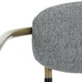 thumbnail image 3 of Modrest Mid-Century Modern Medium Grey + Gold Arm + Black Counter Chair, 3 of 8