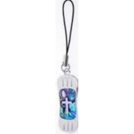 Jewelry Cell Phone - Cell Phone Strap-Blue Paua Snowboard W/Cross