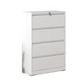 thumbnail image 2 of Hassch 4 Drawer File Cabinet with Lock for Home Office, Metal Filing Cabinet for Legal/Letter/A4/F4 Size, White, 2 of 8