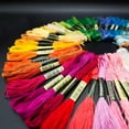 thumbnail image 2 of Rainbow Color Embroidery Floss 100 Skeins Per Pack with Cotton for Cross Stitch Threads Bracelet Yarn Craft Floss Embroidery Floss Set, 2 of 8
