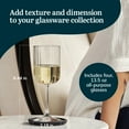 thumbnail image 3 of Libbey Paneled Stemmed Wine Glasses Set of 4, 13.5 Oz Fine Ribbed Line Clear Glasses, All Purpose Glasses for Wine, Cocktails and Spritzers, 3 of 6