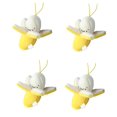 thumbnail image 1 of Jinshining 4 piezas amarillo lindo relleno forma de plátano muñeca de dibujos animados PP algodón suave muñeca colgante de felpa regalo de cumpleaños para decoración 1.97 pulgadas animales de peluche, 1 of 5