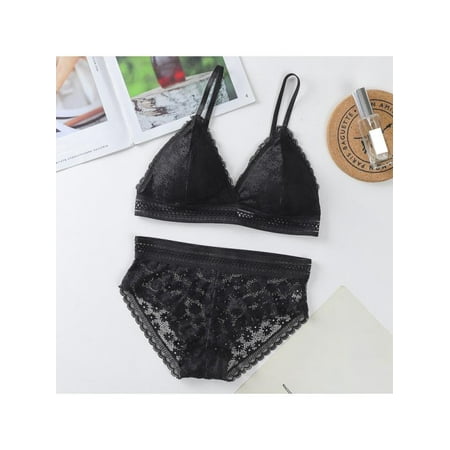 

RETAP Underwired Bra Sexy Lace Beauty Back Suit Underwear Two-piece Set Gather Seamless Women s Underwear Panties