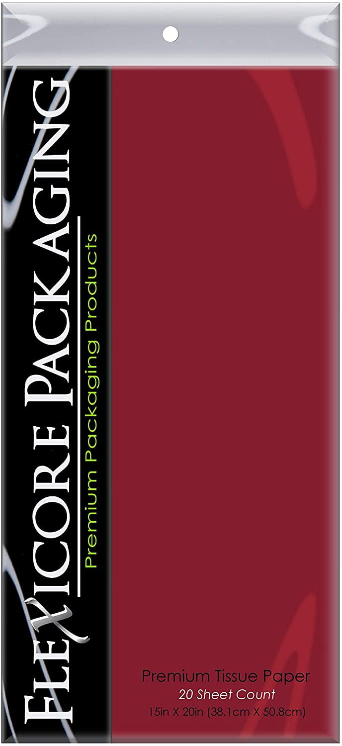 Flexicore Packaging Cranberry Gift Wrap Tissue, (10 Rolls)