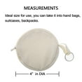 thumbnail image 2 of Aspire 6-Pack Cotton Canvas Round Keychain Pouches, Coin Purses, Natural Earbud Pouch, 4 Inch, 2 of 7