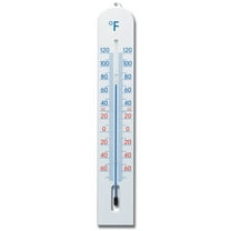 Wall Thermometer 16 inch White Plastic