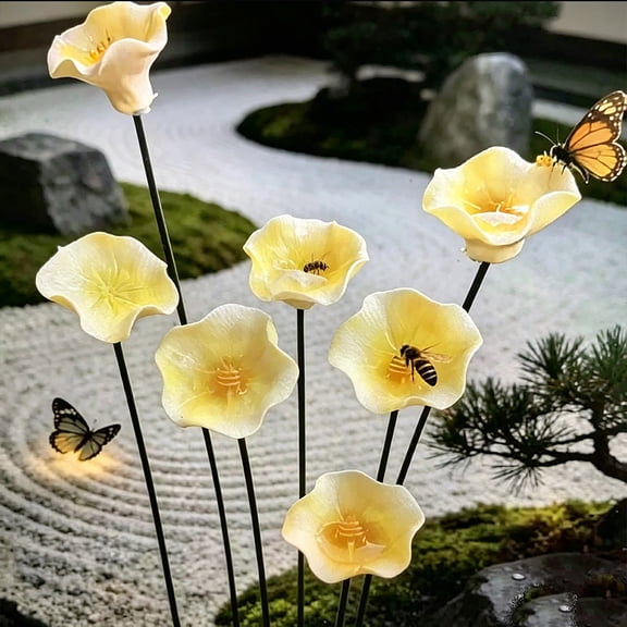Bee Watering Station, Ceramic Flower Shaped Bee Waterer, Vivid And Realistic Home Decor, for Garden Patio Lawn