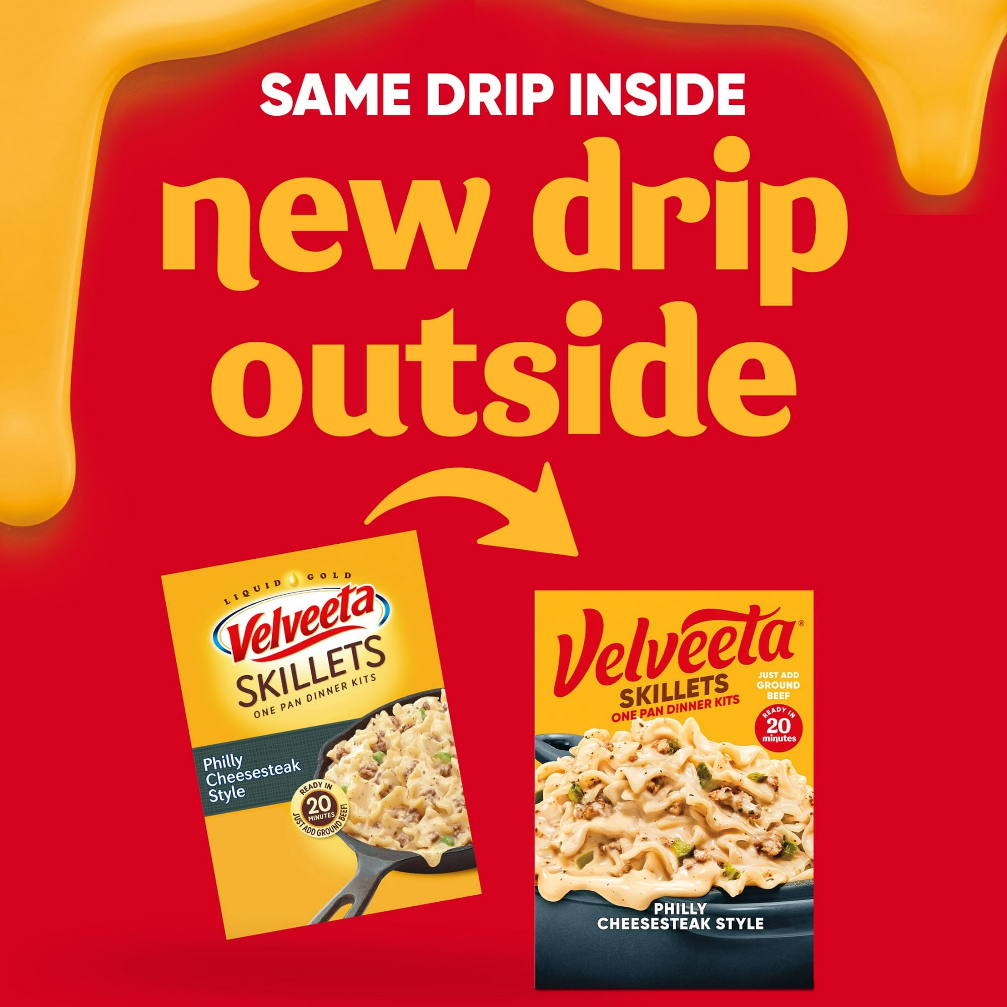 Velveeta Skillets Philly Cheese Steak Pasta Dinner Kit, 12.2 oz Box -Pack of 4