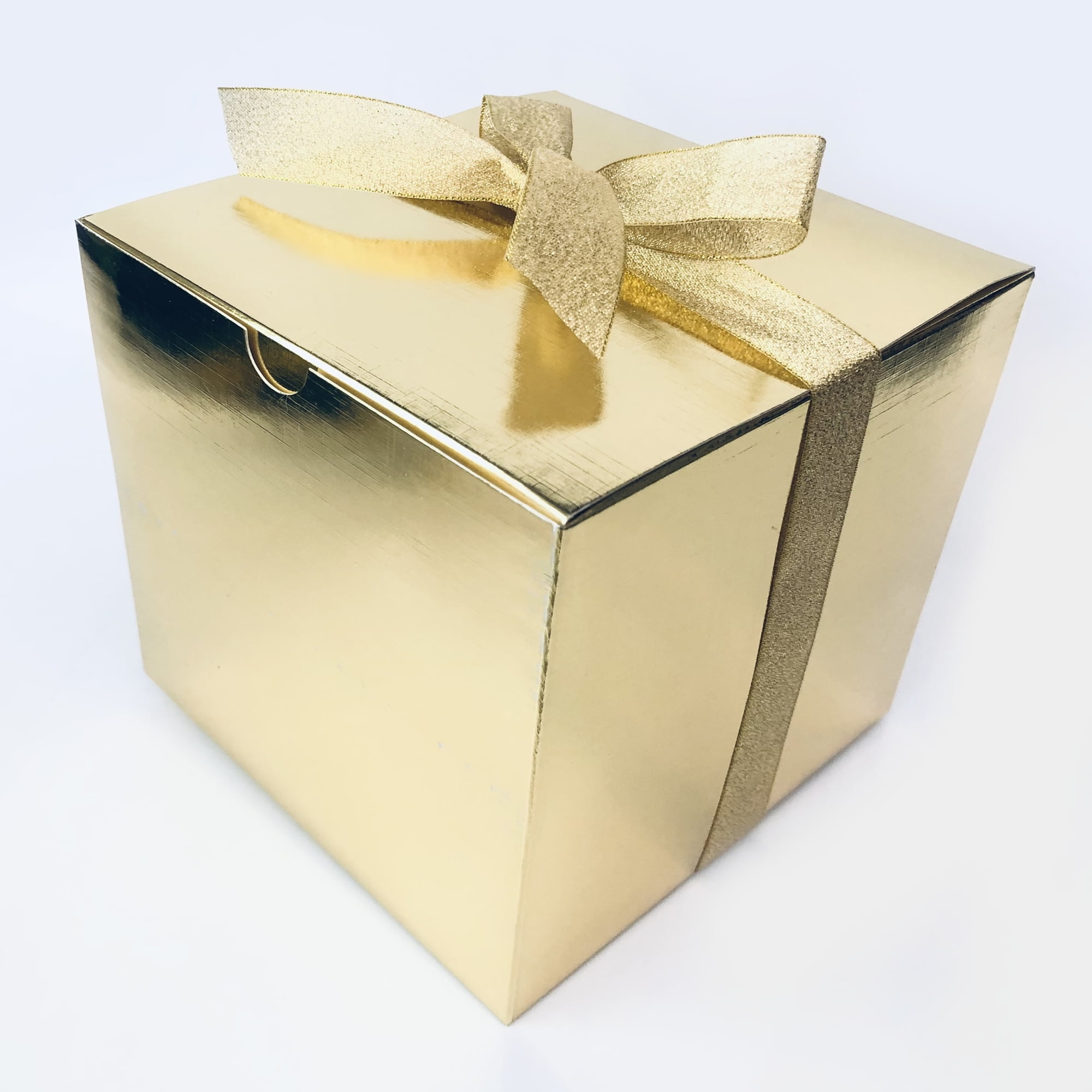 Gold Gift Boxes with Magnetic Lids Bows Brithday Party 24x24x8.8