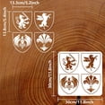 thumbnail image 2 of Plantilla de escudo heráldico de familia (11,8 x 11,8 pulgadas) Plantilla de dibujo de escudo heráldico de familia Plantilla de emblema reutilizable Plantillas grandes de plástico, 2 of 7