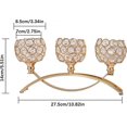 thumbnail image 2 of 3 candelabros de cristal, candelabro de cristal con forma de arco para bodas, cenas a la luz de las velas, accesorios decorativos para el hogar, dorado, 2 of 4