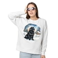thumbnail image 2 of Hello Winter Newfoundland Welcome Snowy Night Watercolor Vintage Sweatshirt Unisex Merch Newfie Dog Lover Gifts - 01011, 2 of 6