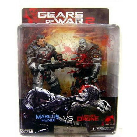 NECA Gears of War Marcus Fenix & Locust Drone Action Figure 2-Pack