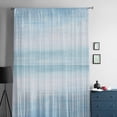 thumbnail image 5 of Gradient Aqua Blue Semi Sheer Curtains Drapes for Living Room,Bedroom,French Doors Window 72 Inches Long,Modern Rustic Minimalist Pastel Solid Rod Pocket Chiffon Curtain Drapery Voile Drape Panel, 5 of 6