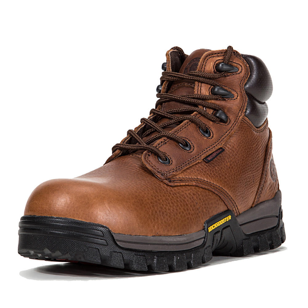 Leather Safety Boots Mens Work Shoes Steel Toe Water-resistant Reflective Deco 