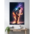 thumbnail image 2 of Astronaut In Space Flames Poster Wall Art, Modern Wall Decor For Living Room Bedroom, 16x24 UNFRAMED, 2 of 3