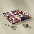 thumbnail image 4 of David Textiles, Inc. 22" x 18" 100% Cotton Americana Heart Precut Sewing & Craft Fabric, Red|Blue|Multi-color, 4 of 7