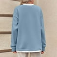 thumbnail image 5 of hxobax Womens Fall Pullover Tops Oversized Fleece Sweatshirt Long Sleeve Crewneck Jumper Tunic Shirt, 5 of 7