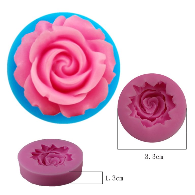 3D Rose Mold Chocolate Cake Decoration Silicone Mold for Baking
