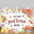 Crawfish Boil Backdrop Let The Good Times Red Plaid Seafood Boil