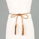 thumbnail image 2 of Cinturón fino con cadena de cintura fina de terciopelo superlargo decorativo para mujer, 2 of 6