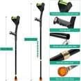 thumbnail image 6 of Adjustable Forearm Crutches for Adults, Lightweight Foldable Aluminum Walking Crutches with Ergonomic Handle, 10-Level Height, Anti-Drop Cuff & Non-Slip Tips (1 Pair), 6 of 6