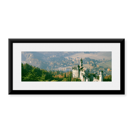 Framed Art Print, Neuschwanstein Castle Schwangau Bavaria Germany by Panoramic Images, 25-7/8" x 9-7/8"