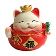 thumbnail image 2 of Adornos de gato de la decoración de coche chino Fengshui fortuna estatua de escultura oriental para tienda de oficina decoración de Medio Macarena Estatua del gato de la suerte, 2 of 8