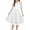 Test#26 White, variant on mgoYE Sequin Dress for Girls Girls Dresses Contrast Mesh Puff Long Sleeve Mock Neck Formal Party A Line Short Tulle Dress(Navy,5-6 Years)